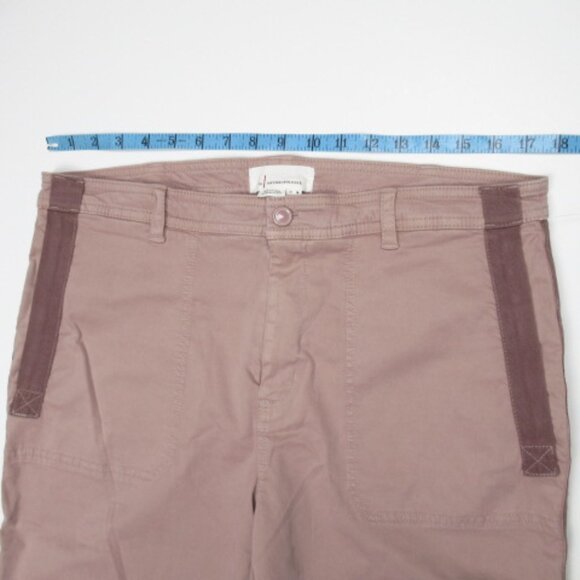 Anthropologie The Richie Striped Slim Jogger Mauve 14 - Picture 5 of 13